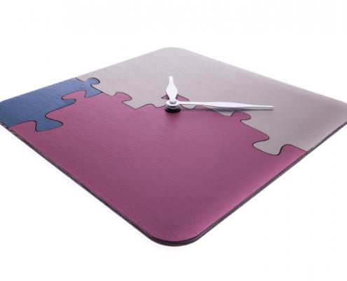 "Odteď budeme 3" - hodiny puzzle řemeslné ručně vyrobené